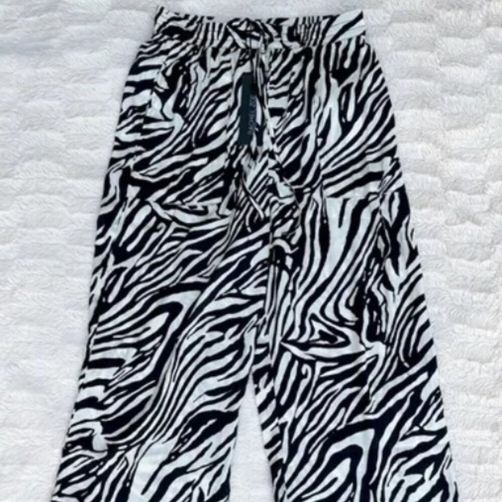 Rachel Zoe Zebra Print Drawstring Pants